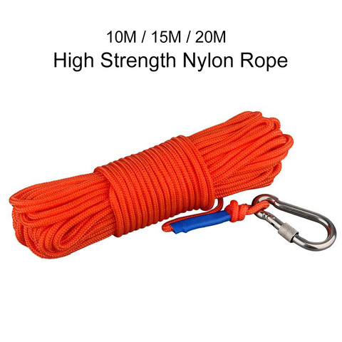 10M/15M/20M Different Length Magnet Fishing Nylon Rope Diameter 5mm Safe and Durable High Strength Braid Rope with Screw Lock ► Photo 1/5