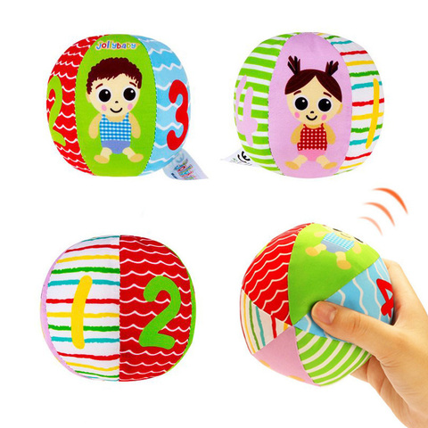 Hot Sale Baby Toys Animal Ball Soft Plush Mobile Toys With Sound Baby Rattle Infant Body Building Ball Toys For 0-12 Months Gift ► Photo 1/6