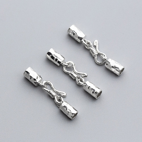 925 Sterling Silver Bracelets Leather Cords Clasps Fit 3mm S925 Silver Rope Connector S Clasp Hooks DIY Fancy Jewelry Making ► Photo 1/4