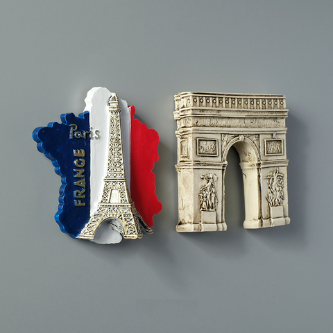 Paris France Eiffel Tower triumphal arch European refrigerator magnetic fridge magnets world tourist souvenir collection gifts ► Photo 1/6