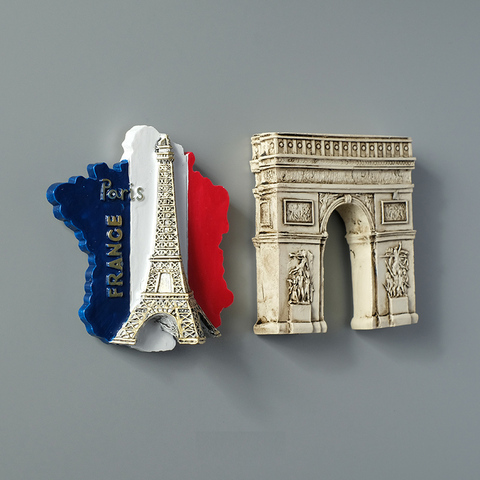 Paris France Eiffel Tower triumphal arch European refrigerator magnetic fridge magnets world tourist souvenir collection gifts ► Photo 1/6