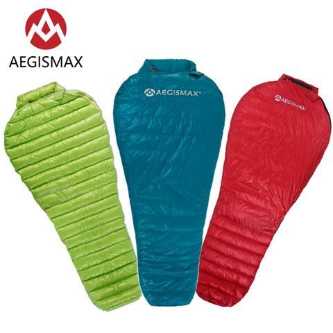 AEGISMAX Ultra-Light Adult Outdoor Camping Down Sleeping Bag Nylon Mummy Three Season Goose Down Sleeping Bag ► Photo 1/6