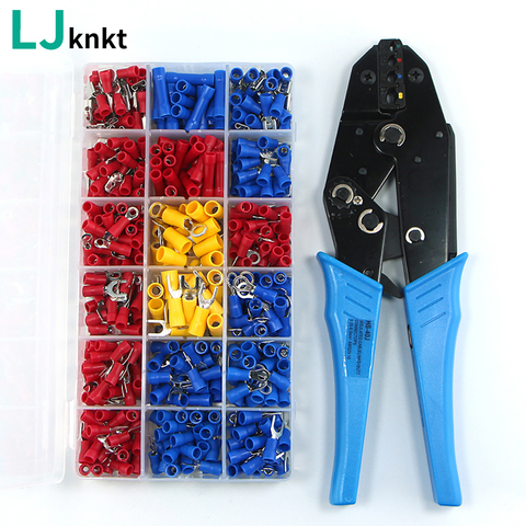 Assorted Insulated Fork U-type Set Terminals Connectors HS-40J EUROP STYLE Ratchet Pliers Pre-Insulated Terminal wire stripper ► Photo 1/6