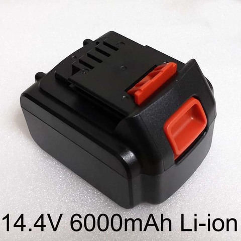 US 14.4V 6000mAh Rechargeable Li-ion battery pack for Black Decker cordless Electric drill screwdriver BL1514 DCB142 ► Photo 1/5