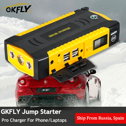 GKFLY Car Jump Starter Multi-Function 16000mAh Starting Device Cables 12V Diesel Petrol Charger For Car Battery Booster Buster ► Photo 1/6