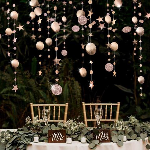 Merry Christmas 4M Twinkle Star Paper Garland Hanging Navidad Ornaments Xmas Decorations for Home Noel Natal New Year Supplies ► Photo 1/6