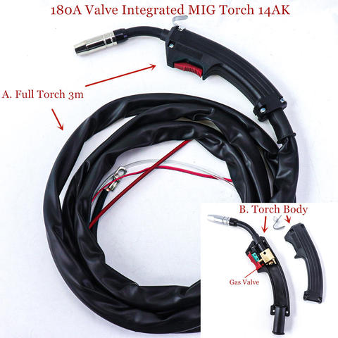 Valve Integrated 15AK MIG Welding Torch MIG Torch MAG Welding Gun Air Cooled 14AK Torch ► Photo 1/6