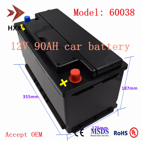Lifepo4 12V 90Ah 100Ah Car Battery 60038 CCA 1500A 12 V Lithium Battery Deep Cycle 5 Year Warranty for Benz-E Jaguar-X&S  BMW-5 ► Photo 1/6