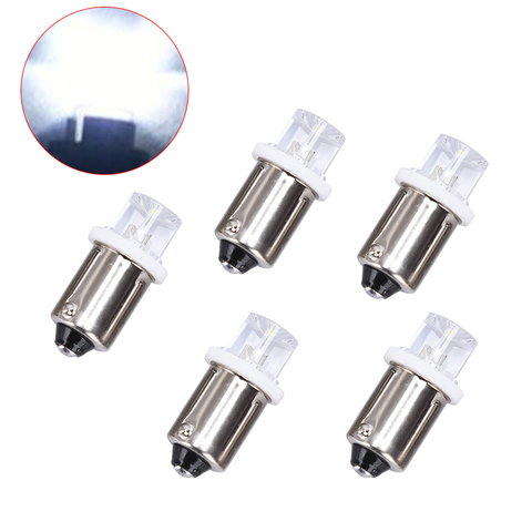 5pcs Low Power 12V 24V BA9S LED Indicator Bulb License Plate Bulb Instrument Bulb Detector Lamp white ► Photo 1/6