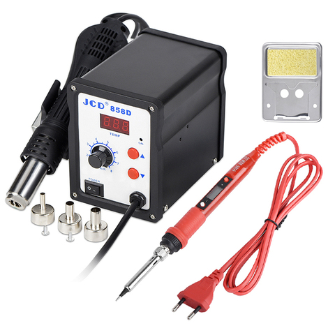 JCD Soldering station 858D 700W LCD Digital welding solder rework station 220V/110V Soldering iron hot air gun SMD repair tools ► Photo 1/6