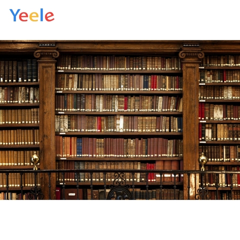 Yeele Library Old Wooden Bookshelf Books Study Child Interior Photographic Backdrops Photo Backgrounds Photocall Photo Studio ► Photo 1/2