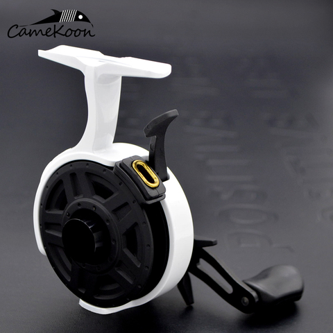 CAMEKOON Right/Left Hand Fishing Coil 2.5:1 Gear Ratio Graphite Frame & Spool Freefall Ice Fishing Reel with Sensitive Trigger ► Photo 1/6