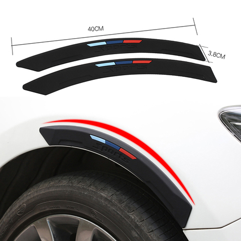 40 X 3.8CM Car Wheel Rim Eyebrow Protector Wheel Arch Mouldings Rubber Stickers Decorative Strip Bumper Protector Guard Scratch ► Photo 1/6