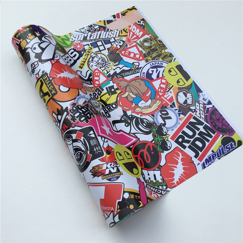 HD JDM Sticker Bomb Vinyl Wrap Film Roll Graffiti Cartoon Car Wrapping Film Sticker Console Computer Laptop Skin Motorcycle - Price & Review | AliExpress Seller - Aomior Official Store |