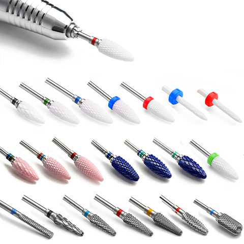 1pc Milling Cutter Ceramic Carbide Manicure Nail Drill Bit Burr For Electric Machine Nail Pedicure Tools ► Photo 1/6