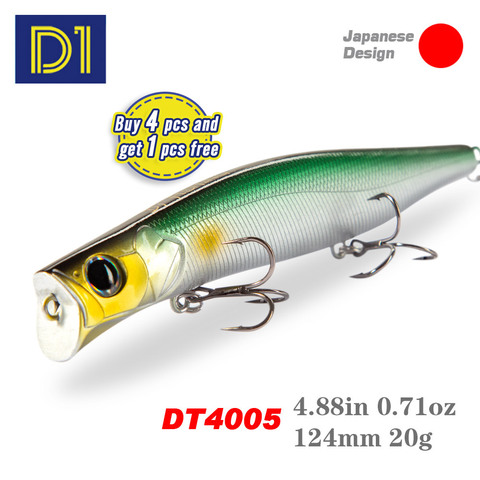 D1 Topwater Poppers Fishing Lures KAGELOU 124F 20g Hard Baits Saltwater Wobblers Seabass Trout Pesca Fishing Tackle ► Photo 1/6