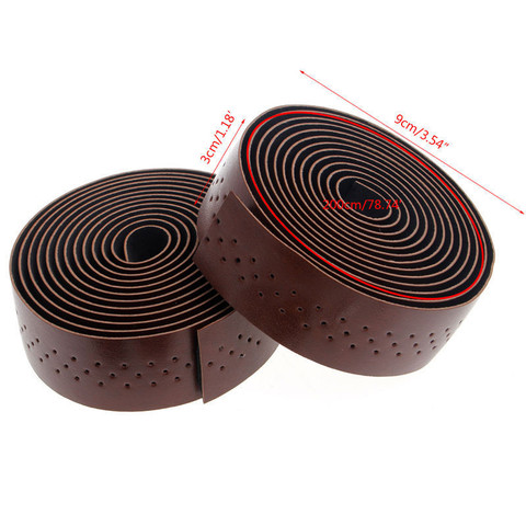 2 rolls of New Retro bicycle Road Bike Sports Cork Handlebar Tape+ 2 Bar plug holes ► Photo 1/4