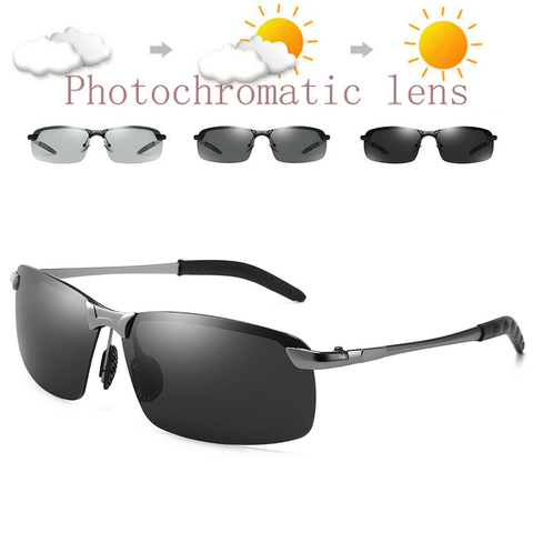 Photochromic Polarized Driving Sunglasses for Men Classic Driver's Eyewear Vintage Eye Glasses Fishing Transition Lens UV400 ► Photo 1/6