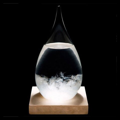 Glass Bottle Desktop Weather Station Weather Predictor Transparent Ball Storm Glass Home Art Decor ► Photo 1/1