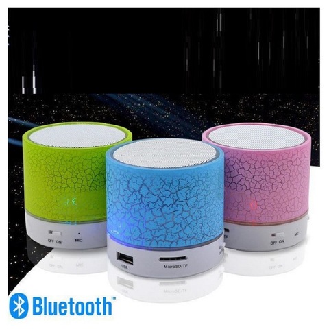 A9 Dazzling Crack Bluetooth Speaker New Mini-Portable Car Led Subwoofer U Disk Card Sound ► Photo 1/5