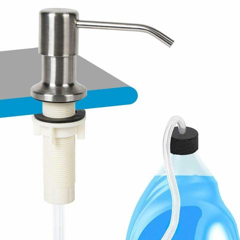 DIY Soap Dispenser Set Pump for Kitchen Sink and Tube Kit(Brushed Nickel)Kitchen Hand Soap Dispenser Pump Connect to Soap Bottle ► Photo 1/6