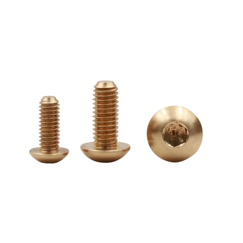 10pcs ~ 50pcs m2 M2.5 M3 M4 M5*L ISO7380 Brass Hex Socket Button Head Screw Round Allen Key head screws not copper bolts ► Photo 1/2