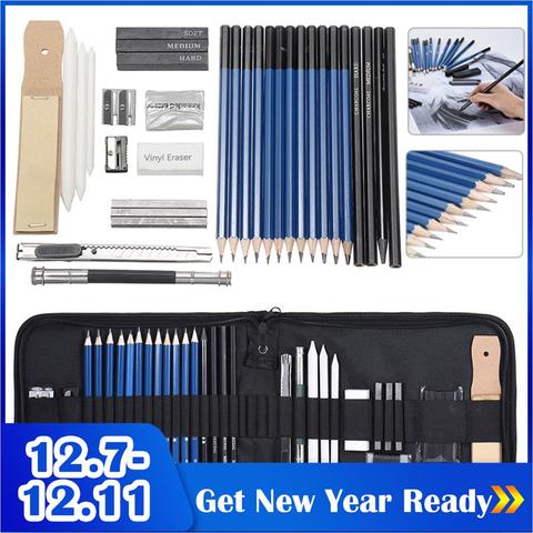 29 32pcs Drawing Painting Sketch Kit Set with Pencil Erasers Sharpener for Artist Beginner Student Stationery Sketching Supplies ► Photo 1/6