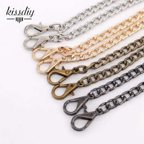 40-120cm Handbag Metal Chains Shoulder Bag Strap DIY Purse Chain Gold Silver Bronze Black Handles Bag Accessories Chain ► Photo 1/6