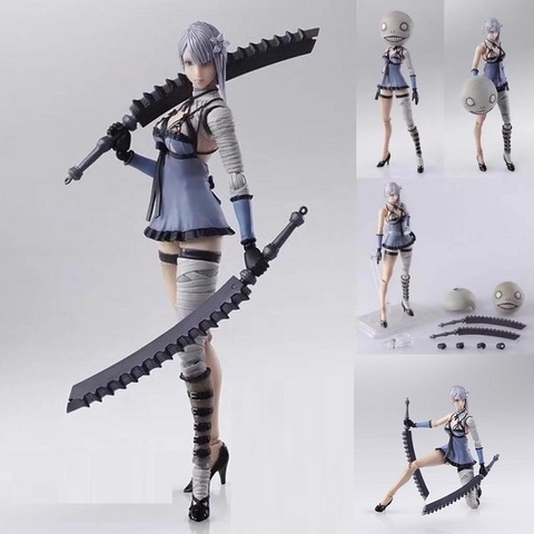 Anime Cartoon Game NieR Automata Replicant Gestalt Kaine Joint movable action figure PVC toys collection doll model 14cm ► Photo 1/6