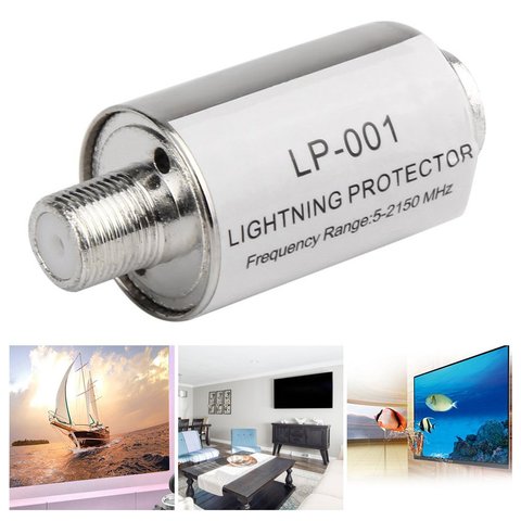 Lighting Arrester Coaxial Satellite TV Lightning Protectors Satellite Antenna Lightning Protection 5-2150MHz ► Photo 1/6