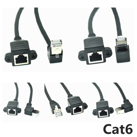 Cat 6e Network Extension Cable RJ45 5e Male to Female Screw Panel Mount Ethernet LAN cable 1ft 2ft 3ft 5ft 6ft 15ft 30cm 3M 1m ► Photo 1/5