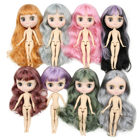 Middie blyth nude doll 20cm joint body matte face makeup gray eyes soft hair DIY toys gift with gestures ► Photo 1/6