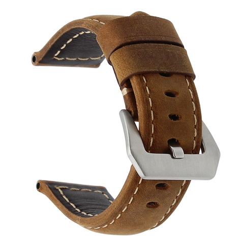 20mm 22mm 24mm 26mm Italy Genuine Leather Watch Band for Panerai Luminor Radiomir Stainless Steel Buckle Watchband Wrist Strap ► Photo 1/6