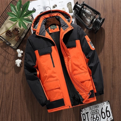 Winter Windproof Men Sport Jacket Fishing Camping Hiking Women Warm Thick Hooded Coat Waterproof Outwear Ski Suit Plus Size 9XL ► Photo 1/6