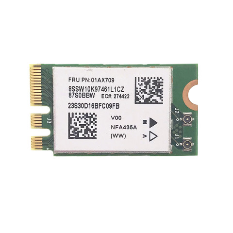 for Lenovo IdeaPad 510-15IKB E31 E470 FRU 01AX709 Atheros QCNFA435 AC 2.4G&5G NGFF 802.11ac WIFI+ Bluetooth 4.1 ► Photo 1/2