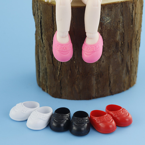 Shoes For 16cm BJD Dolls General-Purpose for OB11 Doll Body Plastic PVC Shoes Accessories 4 Color 4 Pairs ► Photo 1/6