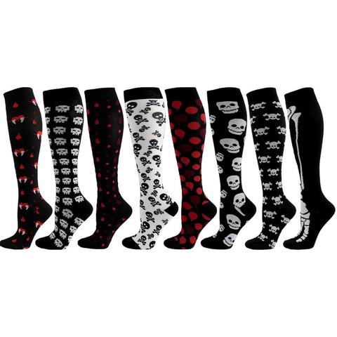 Winter Compression Stockings Nylon Hot Air Skull Halloween Sport Reduce Varicose Veins Muscle Fatigue Wholesale Dropshipping ► Photo 1/6