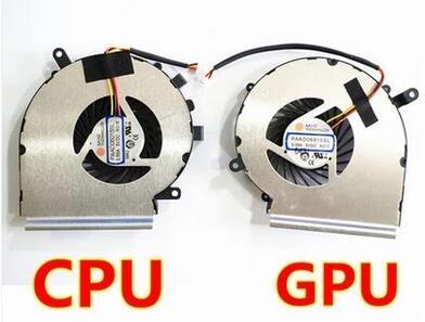 SSEA CPU GPU Cooling Cooler Fan For MSI GE72 GE62 PE60 PE70 GL62 GL72 ms-16j3 GE62VR GP62MVR MS-16J8 MS-16JB Cooler PAAD06015SL ► Photo 1/3