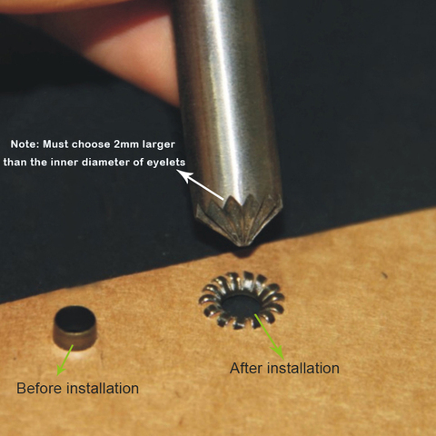 (1set/lot)3mm-12mm cracking of eyelet punch tool. Eyelets installation tool Button mold Clothing & Accessories ► Photo 1/5