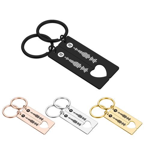 2 Personalized Spotify Code Keychain Engraved Song Keychain Music Keyring Scannable Spotify Birthday Jewelry Gift for Friend ► Photo 1/1