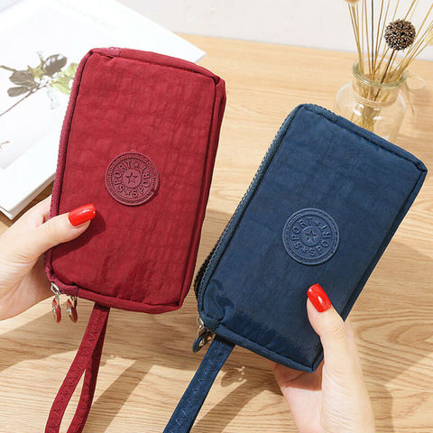 Women Zipper Canvas Long 3 Layer Purse Clutch Coin Phone Money Wallet Card Key Holder Makeup Bag Evening Handbag New Arrivals ► Photo 1/6