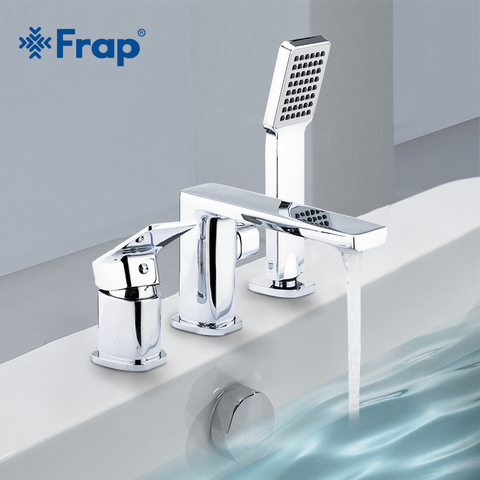 Frap Three-piece Bathtub Faucet Bathroom Shower Faucet Bath Shower Set Waterfall Bath Sink Faucet Water Mixer Taps F1134/F1146 ► Photo 1/6