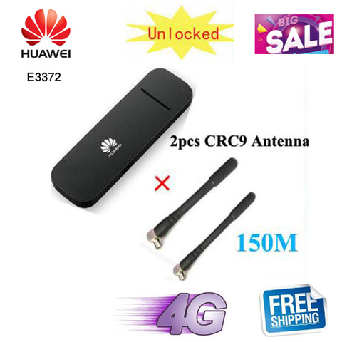 Original Unlocked HUAWEI E3372 E3372h-607 E3272s-153 E3372h-153 E3372s-153 150Mbps 4G LTE USB Modem Dual Antenna Port PK E8372 ► Photo 1/6