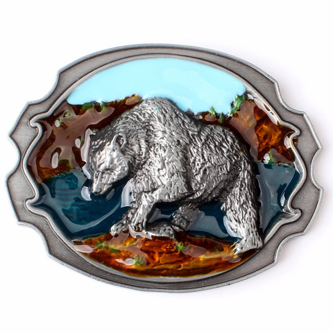 Brown bear Belt Buckle homemade handmade waistband Components animal buckle ► Photo 1/3