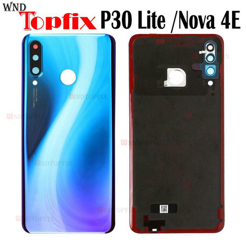 For Huawei Nova 4e Back Battery Cover Door Rear Glass Housing Case 6.15