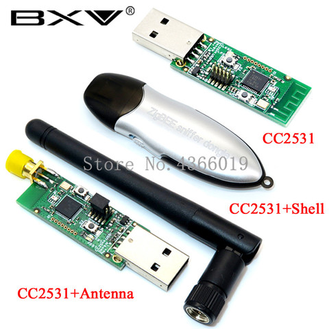 Wireless Zigbee CC2531 Sniffer Bare Board Packet Protocol Analyzer Module USB Interface Dongle Capture Packet Module + Antenna ► Photo 1/2