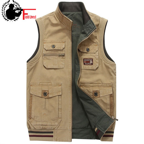 Men Military CLothing Waistcoat Army Tactical Many Pockets Vest Sleeveless Jacket Plus Size 6XL 7XL 8XL 9XL big Male Travel Coat ► Photo 1/6