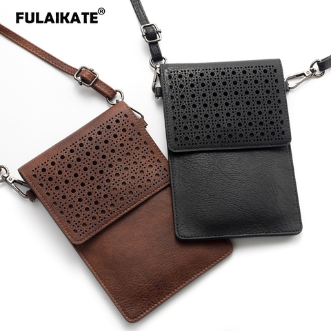 FULAIKATE 6.5“ Korea Style Touch Screen Shoulder Bag for Mobile Phone Outdoor Portable Universal Pouch Waist 2 Layers Pocket ► Photo 1/6