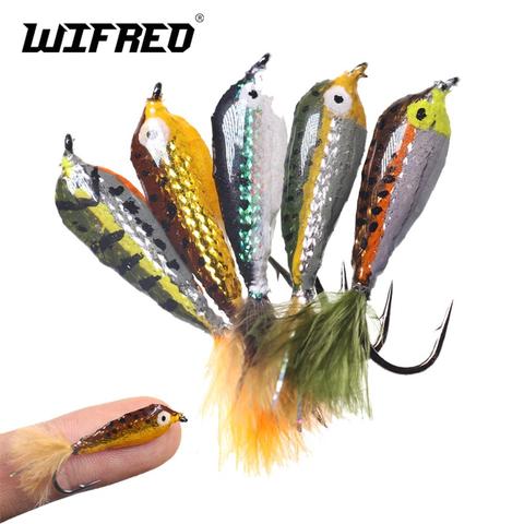 Wifreo 4-6pcs #4 Fly Fishing Spoon Bait Lure Epoxy Minnow Streamer Fly For Trout Bass Fishing ► Photo 1/6