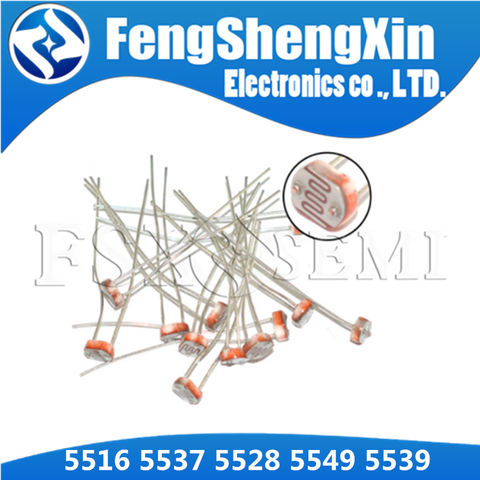 20pcs New GL 5506 5516 5537 5528 5549 5539 light dependent resistor photoresistor resistor photosensitive resistance ► Photo 1/1